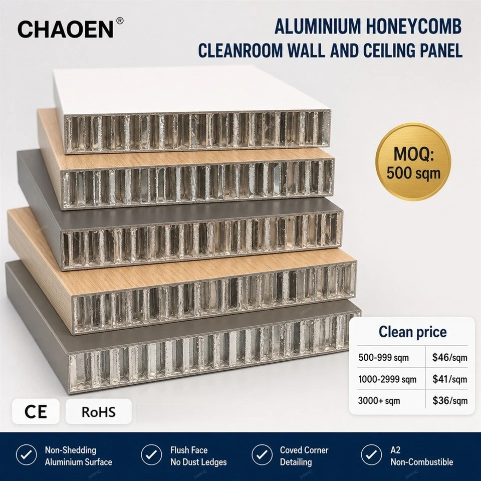Anti-Bacterial Aluminium Honeycomb Panel For Cleanroom Wall Ceiling-CHAOEN suppliers Anti-Bacterial Aluminium Honeycomb Panel For Cleanroom Wall Ceiling-CHAOEN suppliers