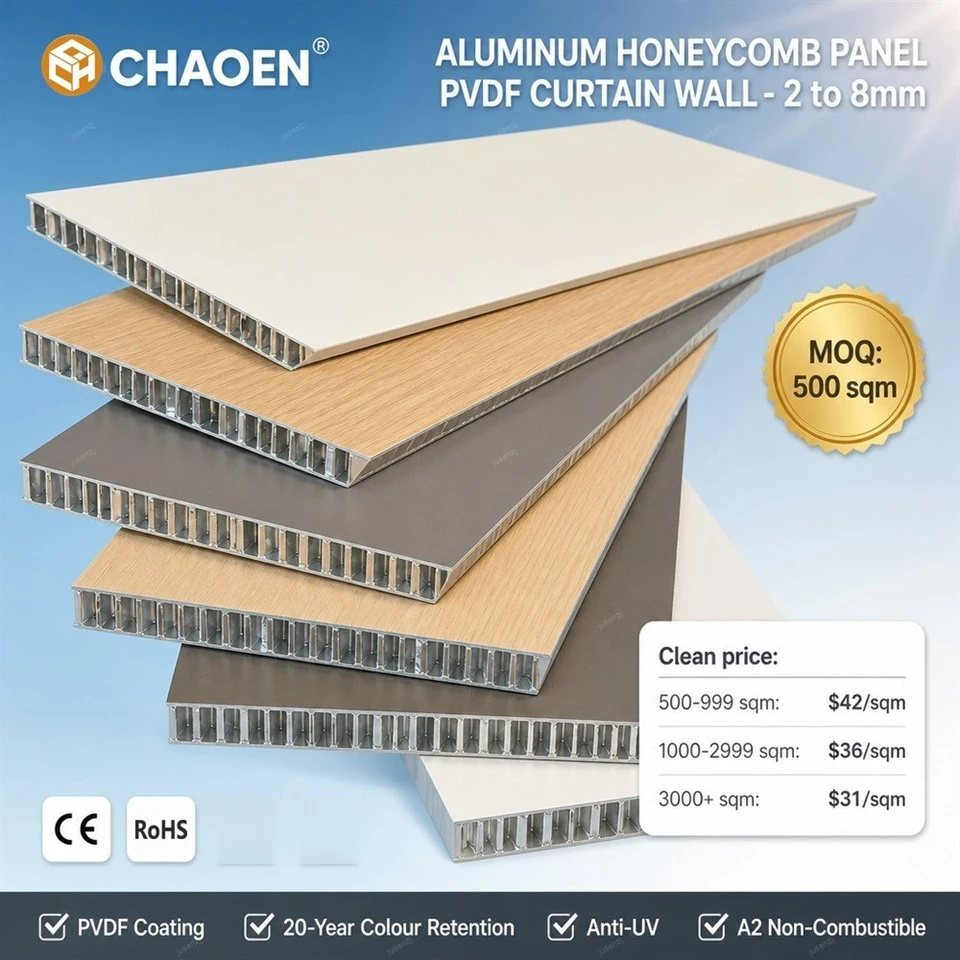 Weather Resistant PVDF Aluminum Honeycomb Panels For Curtain Wall & Facade suppliers Weather Resistant PVDF Aluminum Honeycomb Panels For Curtain Wall & Facade suppliers
